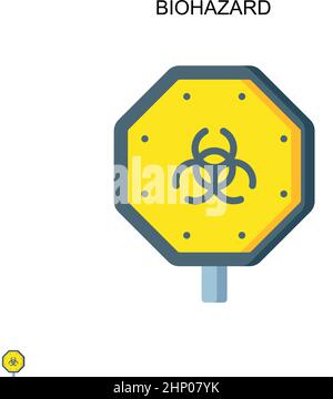 Biohazard Simple vector icon. Illustration symbol design template for web mobile UI element. Stock Vector