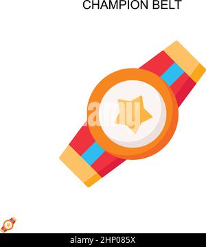 Champion belt Simple vector icon. Illustration symbol design template for web mobile UI element. Stock Vector