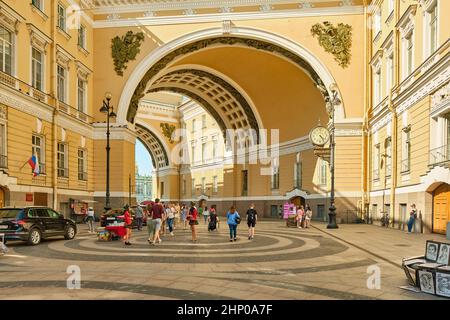 Saint-Petersburg, Russia - Jun 07, 2021: Bolshaya Morskaya Street Stock Photo