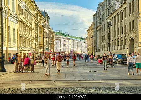 Saint-Petersburg, Russia - Jun 07, 2021: Bolshaya Morskaya Street Stock Photo