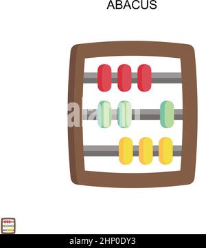 Abacus Simple vector icon. Illustration symbol design template for web mobile UI element. Stock Vector