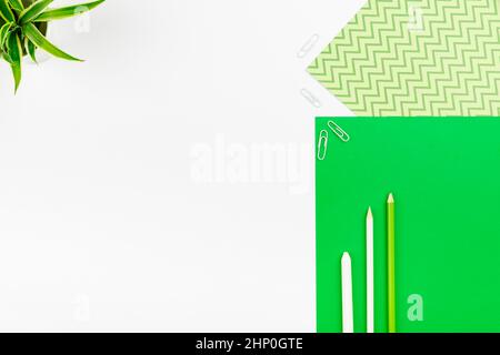 Multiple Assorted Collection Office Stationery Photo Placed Over Table Stock Photo