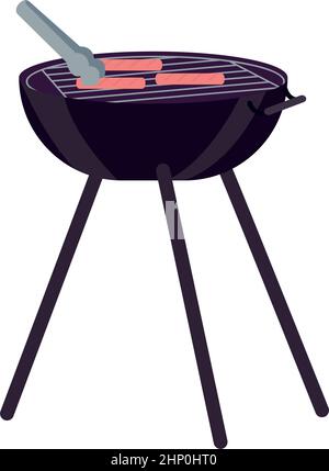 Barbeque semi flat color vector object Stock Vector