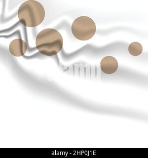 Abstract background with colorful paper cut shapes. Design for poster, banner, card. White and brown abstract round illustration. 3D paper images with Stock Vector