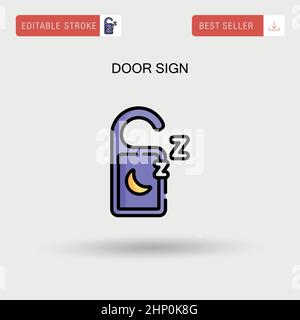 Door sign Simple vector icon. Stock Vector