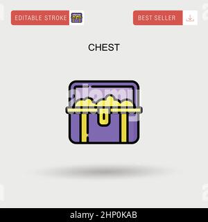 Chest Simple vector icon. Stock Vector