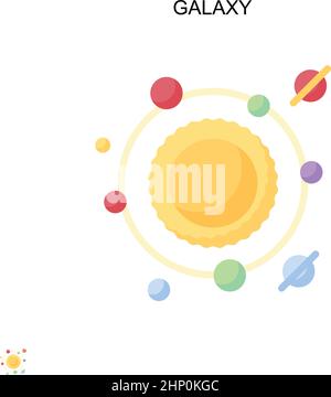Galaxy Simple vector icon. Illustration symbol design template for web mobile UI element. Stock Vector