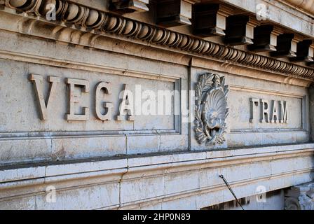 Architecture detail of the roof from the Oceanographic Museum, Monaco Stock Photo