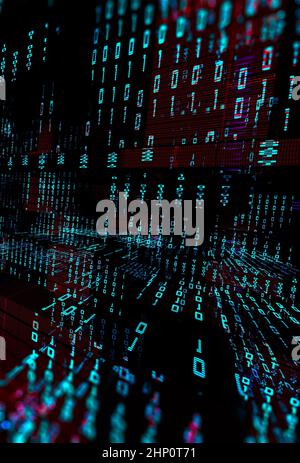 Concept Binary Code Numbers. Algorithm Binary, Code, Decryption and ... image.