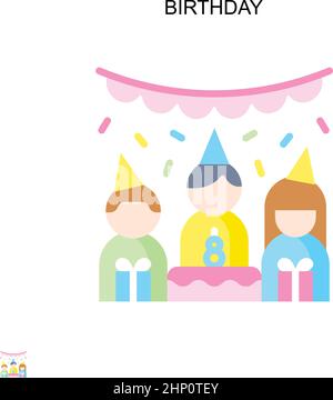 Happy Birthday simple card background. Vector Illustration Stock Vector ...