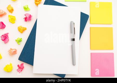 Multiple Assorted Collection Office Stationery Photo Placed Over Table Stock Photo