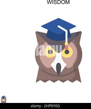 Wisdom Simple vector icon. Illustration symbol design template for web mobile UI element. Stock Vector