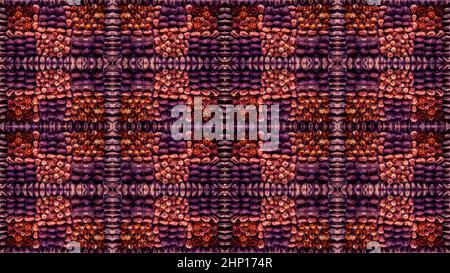 Violet and red colors colofrul geometric collage seamless pattern Stock Photo
