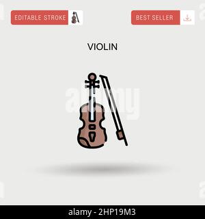 Violin Simple vector icon Stock Vector Image & Art - Alamy