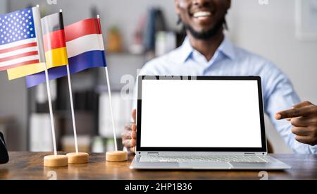 Online Foreign Language Learn Lesson Or Course Stock Photo