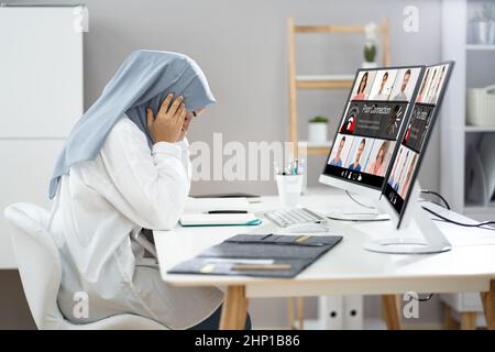 Bad Connection Video Problems. Poor Broadband Signal Stock Photo