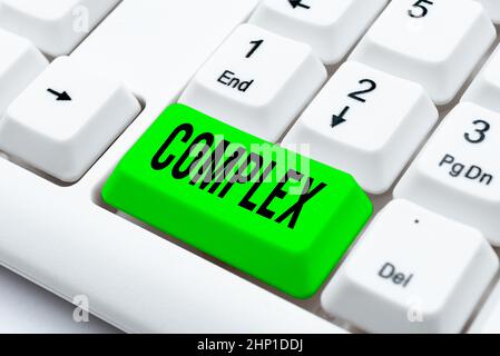 Conceptual display Complex, Business approach the significant ideas that are completely or partly repressed Creating New Word Processing Program, Fixi Stock Photo