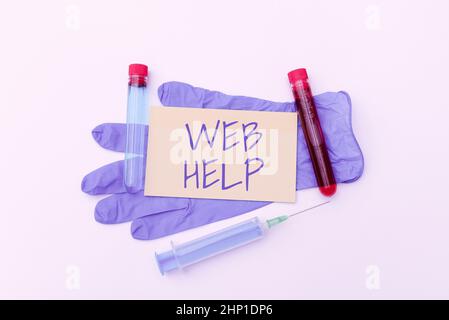 Conceptual display Web Help, Word for procedural or reference information delivered through computer Sending Virus Awareness Message, Abstract Avoidin Stock Photo