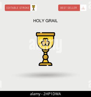 Holy grail Simple vector icon. Stock Vector