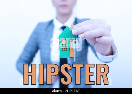 Conceptual display Hipster, Business approach the choices and music interests fall outside the mainstream Planning On Moving Into New Home Ideas, Crea Stock Photo