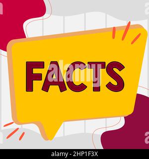 Text sign showing Facts, Business overview information used as evidence or part of report news article blog Illustration Of Empty Big Chat Box For Wai Stock Photo