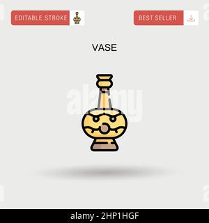 Vase Simple vector icon. Stock Vector