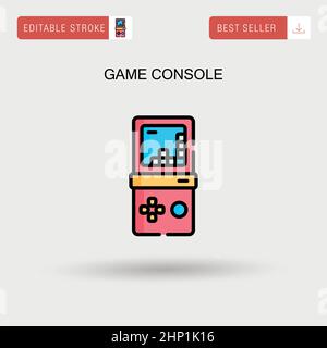 Game console Simple vector icon. Stock Vector