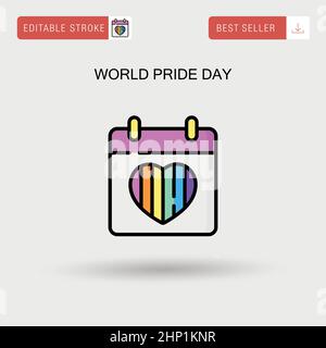 World pride day Simple vector icon. Stock Vector