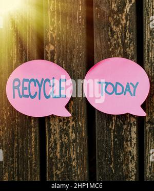 Text caption presenting Recycle, Internet Concept ocess of converting waste materials into new materials and objects Thinking New Bright Ideas Renewin Stock Photo