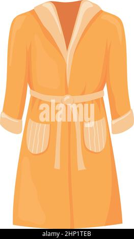 Bath robe icon. Soft home warm cloth isolated on white background Stock Vector