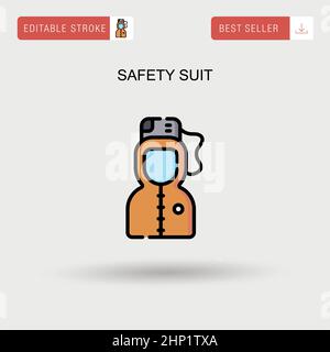 Safety suit Simple vector icon. Stock Vector