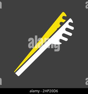 Spaghetti tongs vector icon. Kitchen appliances Stock Vector