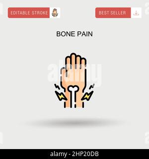 Bone pain Simple vector icon. Stock Vector