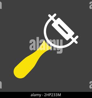 Peeler vector icon. Potato peeler sign Stock Vector