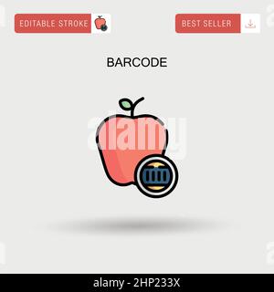 Barcode Simple vector icon. Stock Vector