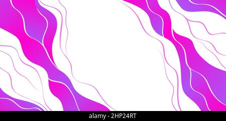 abstract background with lines and Wavy backgrounds with gradient purple colors . isolated white backgrounds and copy space for text. Applicable for banner, flyer, brochure and social media element. Stock Vector