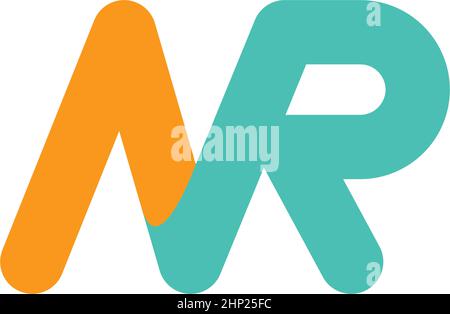 NR letter  icon vector illustration design template Stock Vector