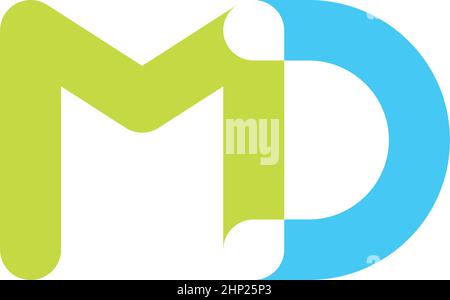 MD letter icon vector illustration design Stock Vector