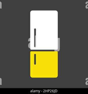 Refrigerator vector icon. Kitchen appliance Stock Vector