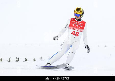 Halvor Egner Granerud (NOR),  FEBRUARY 12, 2022 - Ski Jumping :  Men's Individual Large Hill Final   during the Beijing 2022 Olympic Winter Games at National Ski Jumping Centre in Zhangjiakou, Hebei, China. (Photo by YUTAKA/AFLO SPORT) Stock Photo