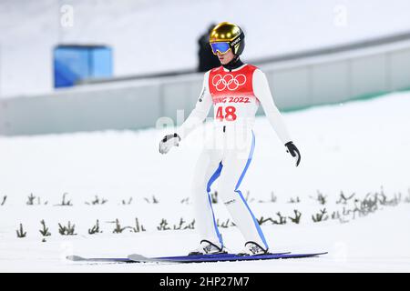 Halvor Egner Granerud (NOR),  FEBRUARY 12, 2022 - Ski Jumping :  Men's Individual Large Hill Final   during the Beijing 2022 Olympic Winter Games at National Ski Jumping Centre in Zhangjiakou, Hebei, China. (Photo by YUTAKA/AFLO SPORT) Stock Photo