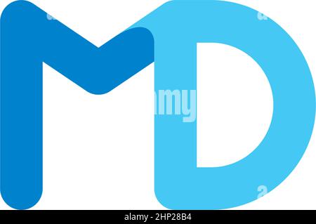 MD letter icon vector illustration design Stock Vector