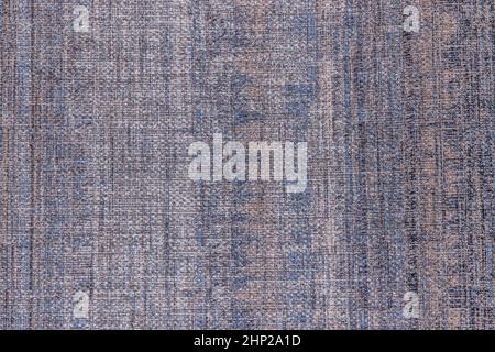 Seamless french blue grey farmhouse style stripes texture. Pinstripe fiber picnic table cloth. Woven linen cloth pattern background. Line striped clos Stock Photo