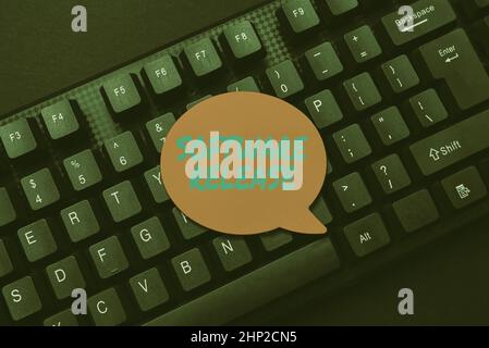 Conceptual caption Software Release, Business approach sum of stages of development and maturity for program Typing Program Code Script, Abstract Down Stock Photo