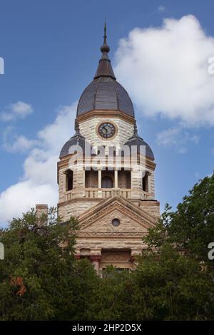 Denton County Courthouse located in Denton, TX Stock Photo