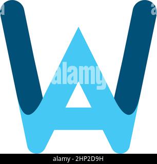 aw  letter  icon vector illustration design template Stock Vector
