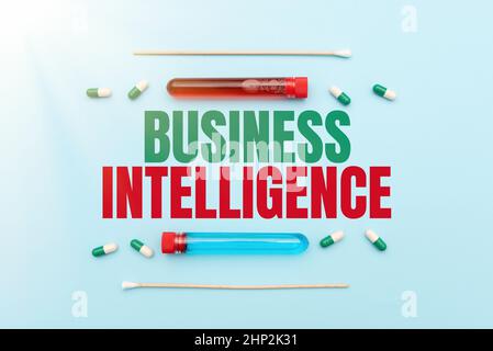 Handwriting text Business Intelligence, Business approach Best Practice of Information to Optimize Performance Prescribed Medicine Vitamines And Miner Stock Photo