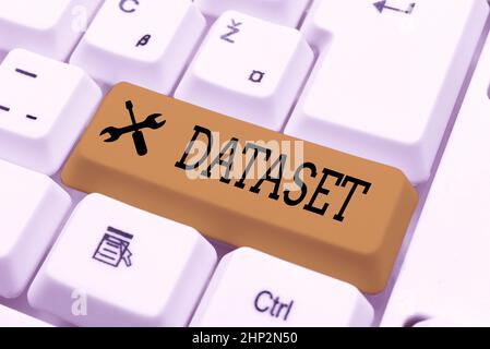 Handwriting text Dataset, Internet Concept collection of numbers or values that relate to a particular subject Writing Interesting Online Topics, Typi Stock Photo