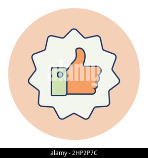 Thumbs up icon. Vector like sign Stock Vector