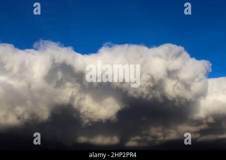 Stunning dark cloud formations right before a thunderstorm. Stock Photo